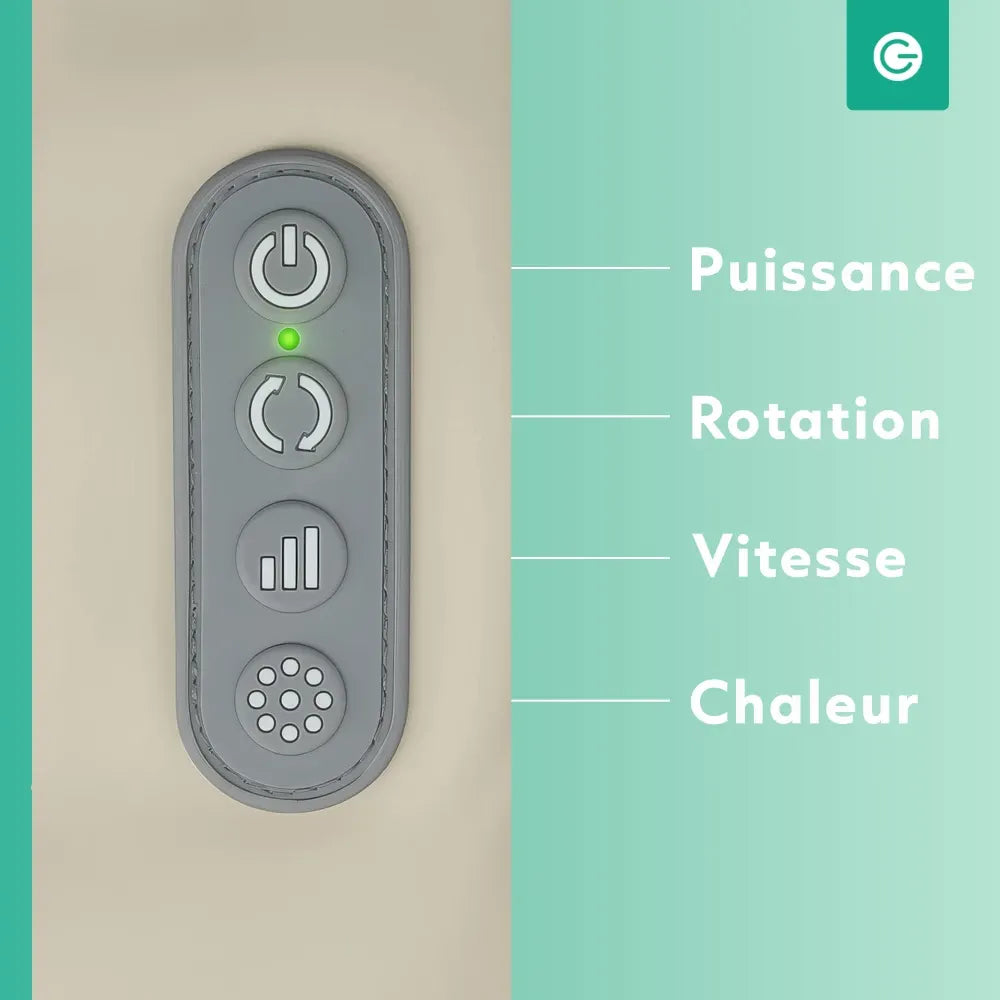 Masseur Cervical Shiatsu Écharpe 6 Points Chaleur 30-38°C