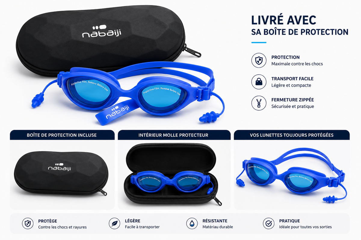 Lunette Natation Adulte Nabaiji Avec Boite REF-06025