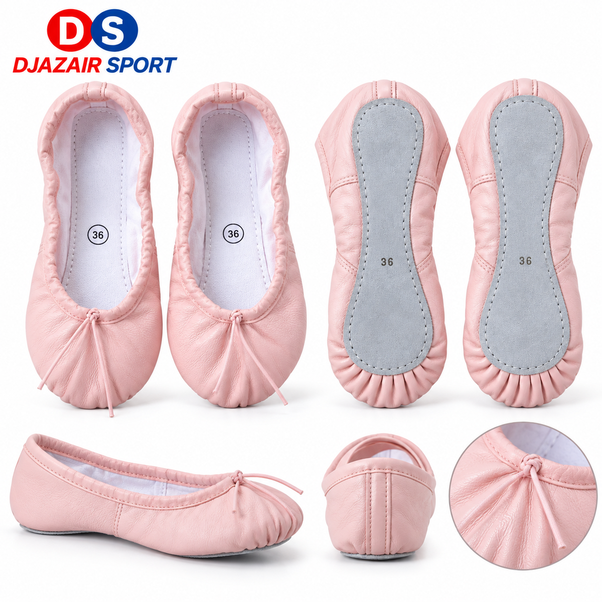 Ballerine Demi-Pointes En cuir De Danse Classique Domyos