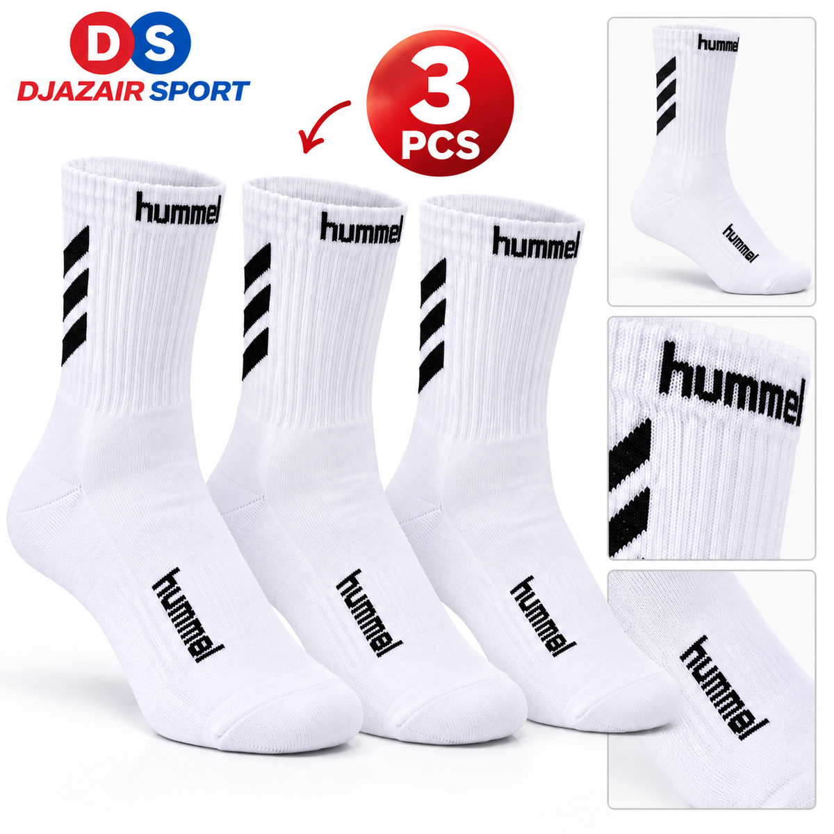 Chaussettes Demi Bas HUMMEL 3 PCS REF-6615