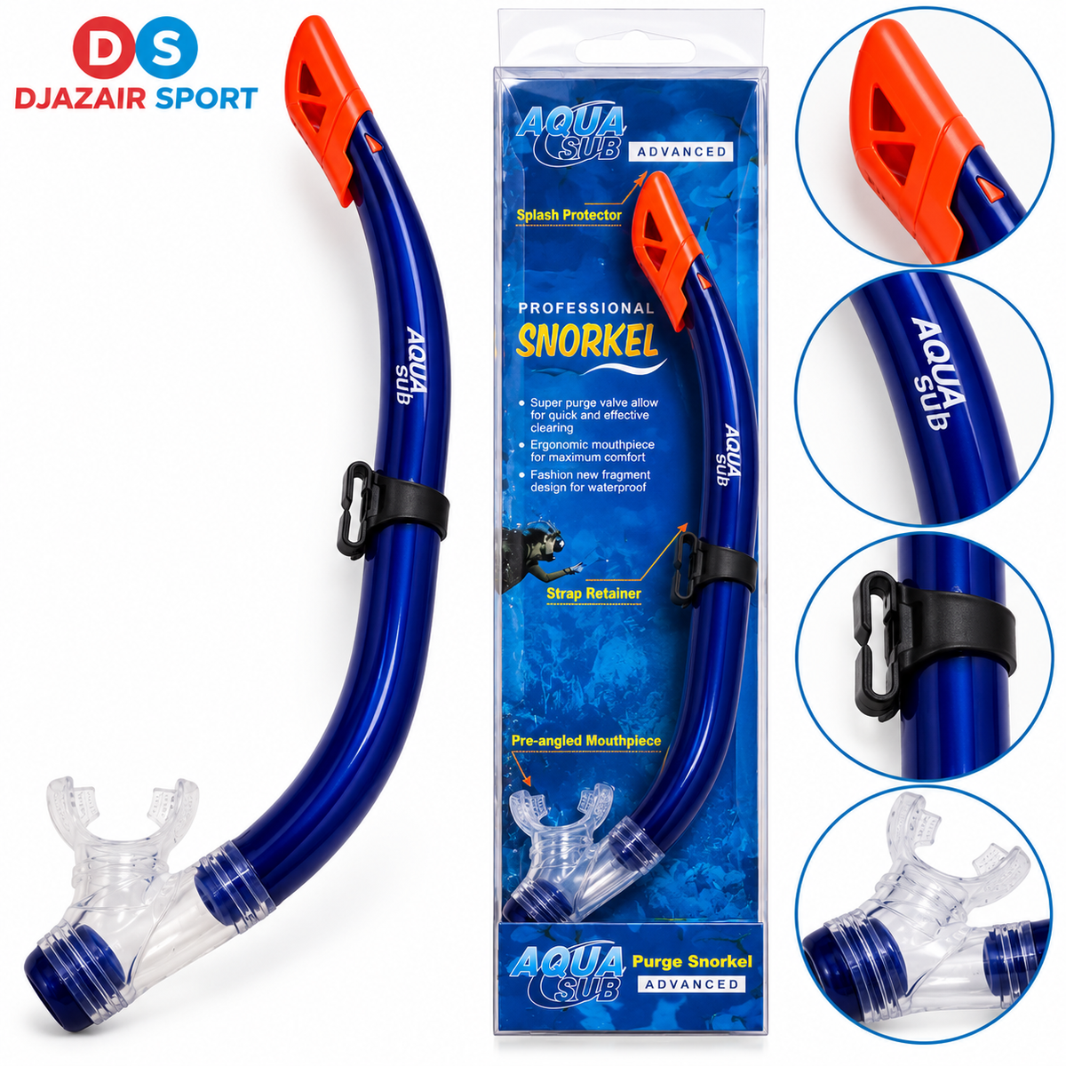 Tuba AquaSub Purge Snorkel Advanced Enfant REF-6823