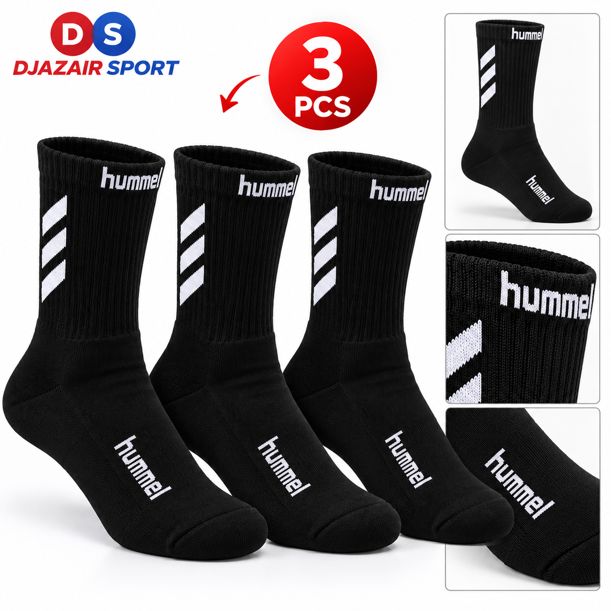 Chaussettes Demi Bas HUMMEL 3 PCS REF-6615