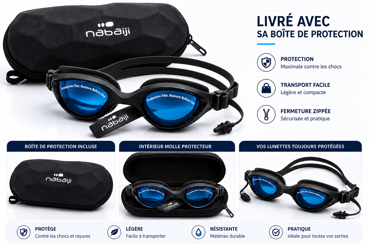 Lunette Natation Adulte Nabaiji Avec Boite REF-06025
