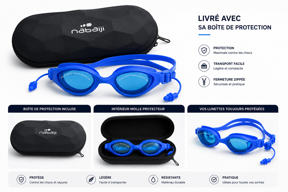 Lunette Natation Adulte Nabaiji Avec Boite REF-06025