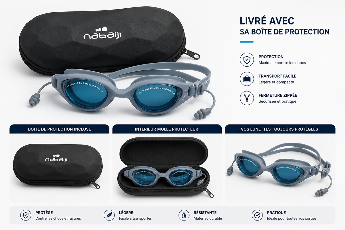 Lunette Natation Adulte Nabaiji Avec Boite REF-06025