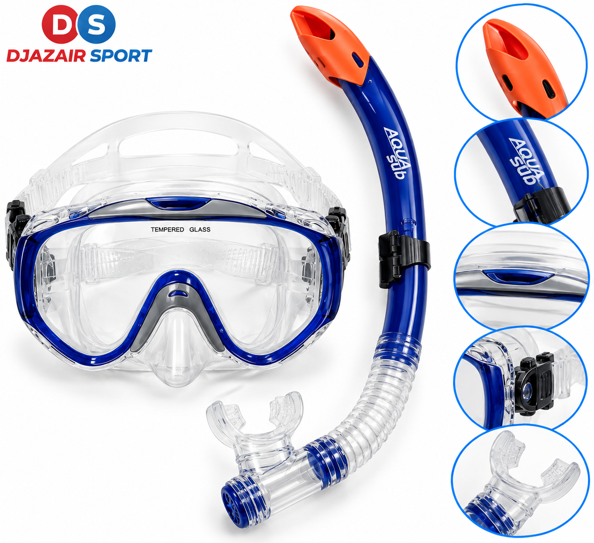 Kit Plongée Masque ANTI-BUÉE Et Tuba Valve Snorkeling REF-6819