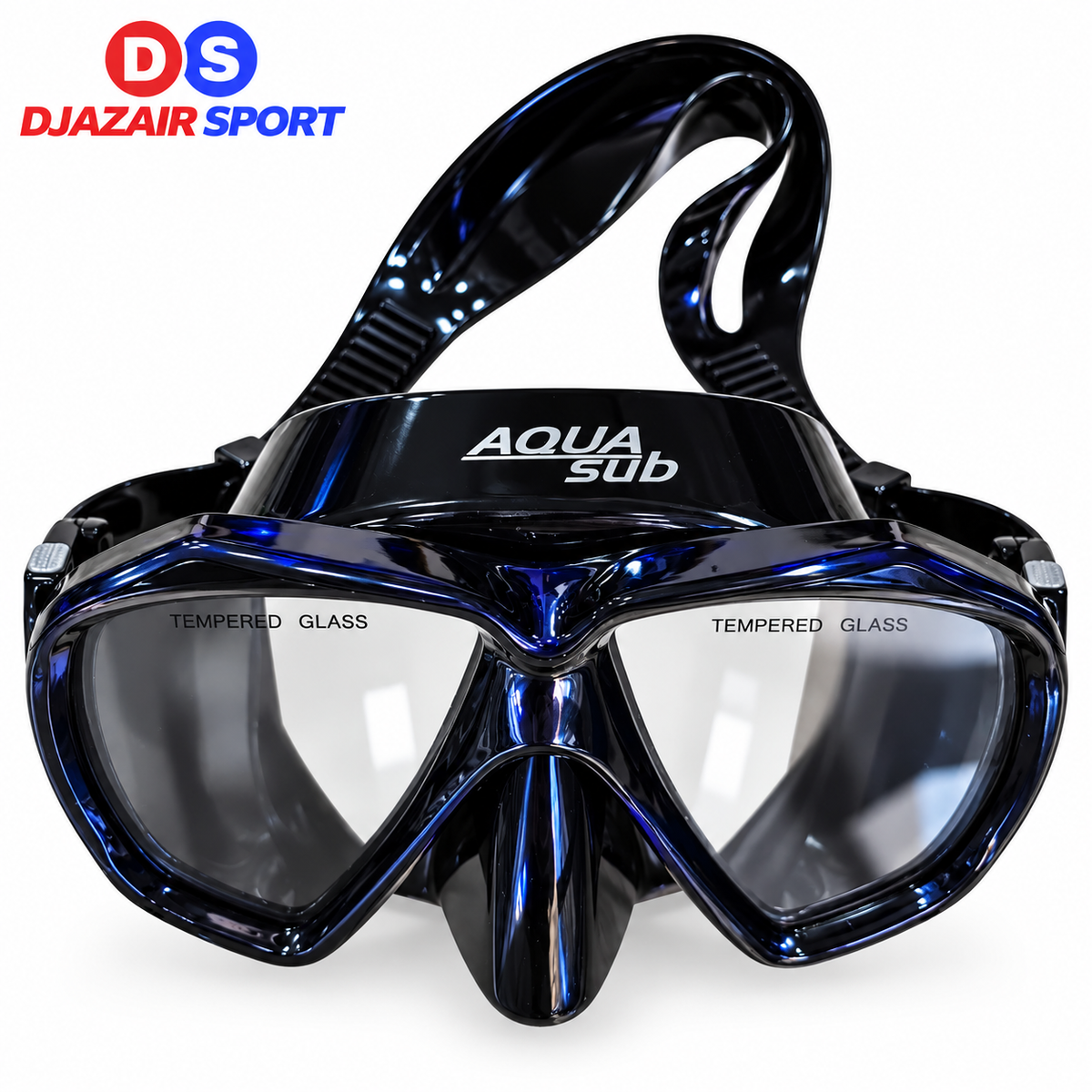 Masque De plongé  Aqua Sub Silicone NOIR-BLEU M131