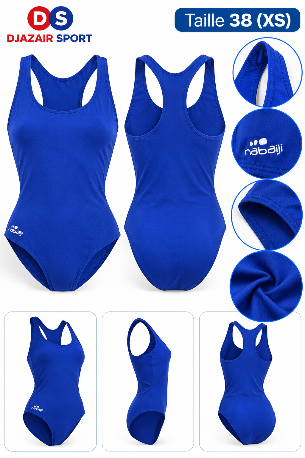 Maillot De Bain Femme 1 pièce Natation Nabaiji BLEU CC107996