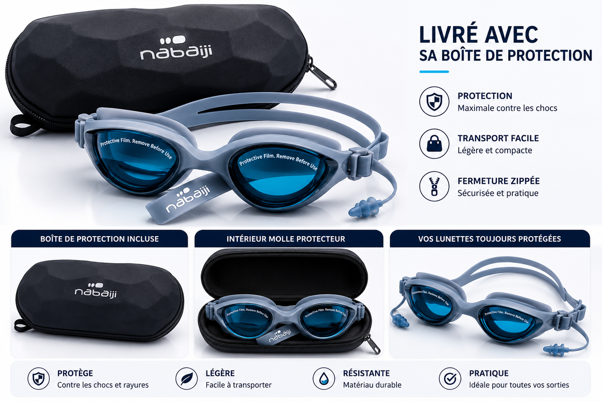 Lunette Natation Adulte Nabaiji Avec Boite REF-06025